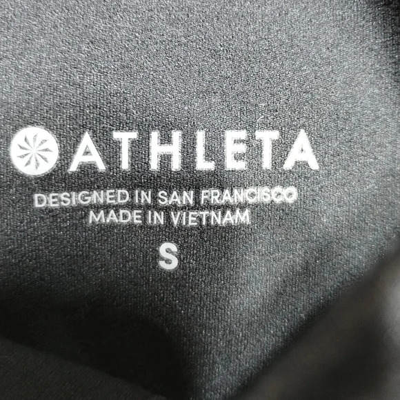 Athleta Barre Stirrup Midnight Garden Leggings size Small Black‎ Floral Dance - Picture 4 of 10